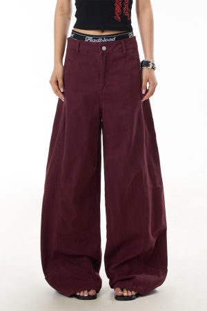 Women's Trendy American Style Wide Leg Casual Pants - Loose Fit Flattering Straight Leg Trousers for Effortless 90s-Inspired Look