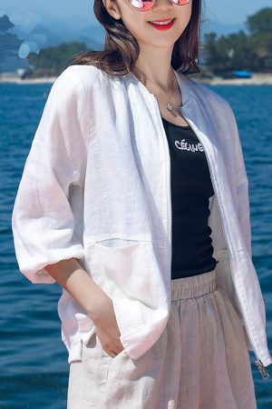 Women's UV Protection Short Jacket - Breathable Summer Outdoor Sunshade in Plus Size for 2025 Fashion