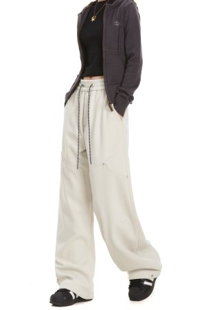 Women's Versatile American Style Loose Straight Leg Sports Pants for Hip Hop Dance & Casual Wear â€“ Slimming Sweatpants