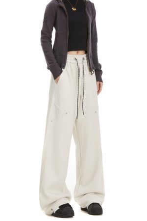 Women's Versatile American Style Loose Straight Leg Sports Pants for Hip Hop Dance & Casual Wear â€“ Slimming Sweatpants