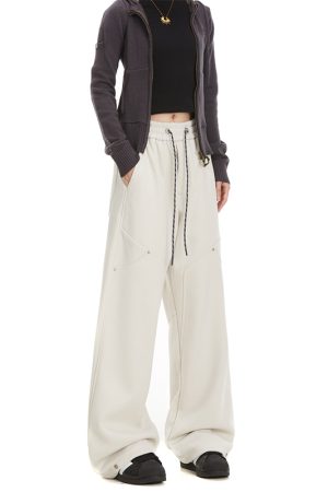 Women's Versatile American Style Loose Straight Leg Sports Pants for Hip Hop Dance & Casual Wear â€“ Slimming Sweatpants