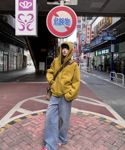 Women's Vintage Heavy Embroidery Hooded Sweatshirt - Thick Zipper Cardigan Jacket for Autumn Winter - Trendy American Style