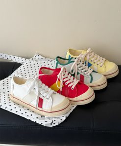 Women's Waterproof Breathable Canvas Sneakers - Summer 2025 White Shoes for Niche Style Enthusiasts