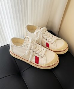 Women's Waterproof Breathable Canvas Sneakers - Summer 2025 White Shoes for Niche Style Enthusiasts