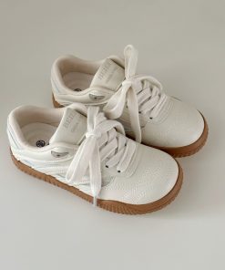 Women's White Canvas Sneakers - Versatile Soft Bottom Training Shoes for Spring 2025 - American Style Fashion