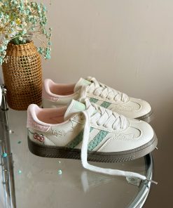 Women's White Kitty Cat Sneakers - 2025 Spring Style, Versatile Niche Training Shoes, Cute Casual Footwear