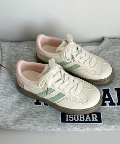 Women's White Kitty Cat Sneakers - 2025 Spring Style, Versatile Niche Training Shoes, Cute Casual Footwear