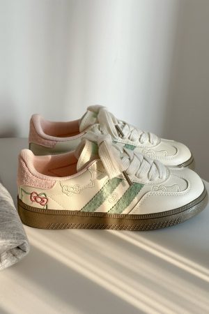 Women's White Kitty Cat Sneakers - 2025 Spring Style, Versatile Niche Training Shoes, Cute Casual Footwear
