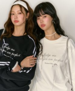 Women's White Round Neck Sweatshirt - Casual Long Sleeve Hoodless Jacket for Spring & Autumn, American Lazy Style Fashion