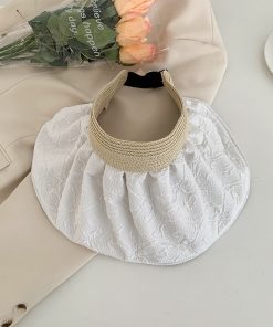 Women's Wide Brim Sun Hat, Open-Top UV Protection Beach Hat for Spring and Summer Outdoor Style