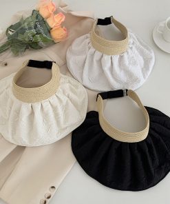 Women's Wide Brim Sun Hat, Open-Top UV Protection Beach Hat for Spring and Summer Outdoor Style