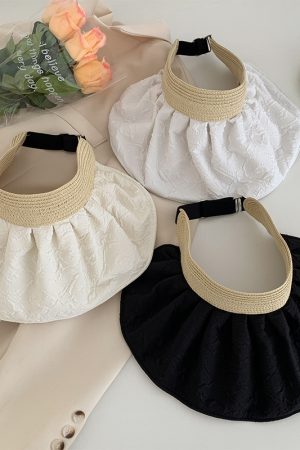Women's Wide Brim Sun Hat, Open-Top UV Protection Beach Hat for Spring and Summer Outdoor Style