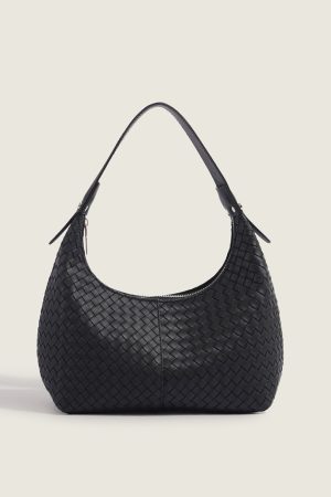 Women's Woven Underarm Baguette Bag - Versatile Comfortable Cross-Body Fashion Trend for Commuters