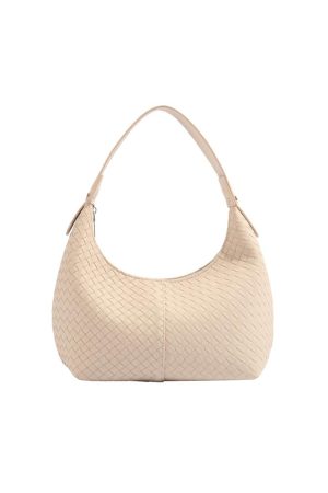 Women's Woven Underarm Baguette Bag - Versatile Comfortable Cross-Body Fashion Trend for Commuters