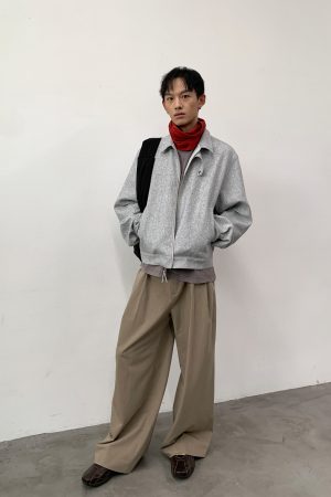 Wool Blend Short Work Jacket for Autumn and Winter, Stylish Layering Piece, Casual Chic, Versatile Outerwear