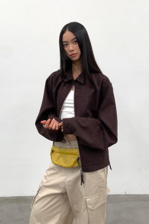 Wool Blend Short Work Jacket for Autumn and Winter, Stylish Layering Piece, Casual Chic, Versatile Outerwear