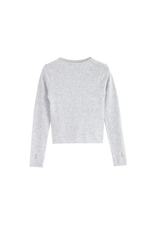 Wool Knit Rolled Hem Top - Casual Fall/Winter 2025 Fashion Essential - Cozy & Stylish for 90s & Y2K Inspired Looks