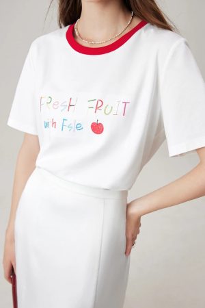 Work Outfits Women, Europe Fits Fall - Fresh Fruit Tee
