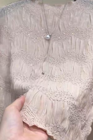 Wrinkle-Resistant Slimming Short-Sleeve Women's Top - Breathable Skin-Friendly Fabric for Effortless Style