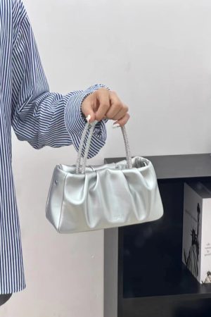 Wrinkled Cloud Bag for Women - 2025 Summer Style, Niche Design, Versatile Handbag, Trendy Chain Crossbody Bag