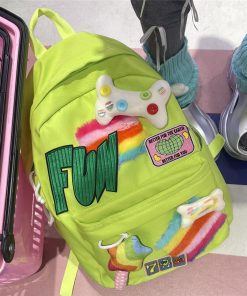 Y2K Backpack for Girls, Cute Large Capacity Spring School Bag, Light Design for Computer and Daily Use