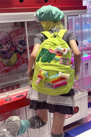 Y2K Backpack for Girls, Cute Large Capacity Spring School Bag, Light Design for Computer and Daily Use