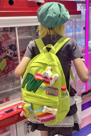 Y2K Backpack for Girls, Cute Large Capacity Spring School Bag, Light Design for Computer and Daily Use