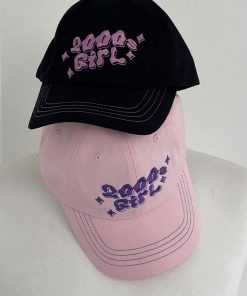 Y2K Cute Embroidered Soft Duckbill Baseball Cap - 2000s Korean Style Fashion Hat for Trendy Girls