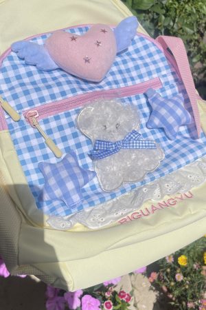 Y2K Cute Student Backpack - Stylish Commuter Bag for Millennial Girls - Niche Design for Trendy Fashion Lovers