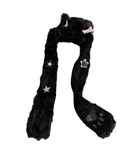 Y2K Dark Style Plush Hat, Scarf, and Gloves Set - Cozy Autumn and Winter Accessories for 2025