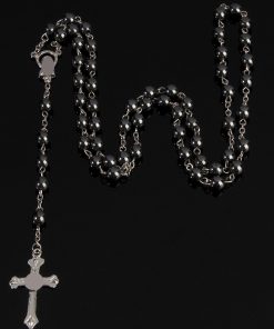 Y2K Gothic Cross Necklace Hoodie with Black Stone Chain - Sweet Cool Hot Girl Fashion Long Sweater Accessories