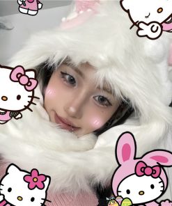 Y2K Inspired Warm Hat, Scarf, and Gloves Set for Autumn/Winter - Trendy Cozy Accessories for 2025 Fashion