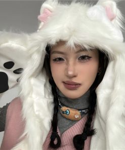 Y2K Inspired Warm Hat, Scarf, and Gloves Set for Autumn/Winter - Trendy Cozy Accessories for 2025 Fashion