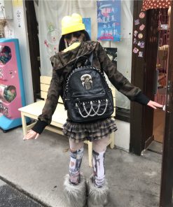 Y2K Large Capacity Commuter Backpack - Trendy Motorcycle Style and Niche Subculture Design