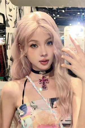 Y2K Leopard Print Cross Choker Necklace with Rhinestones, Japanese Harajuku Style, Spicy Girl Fashion Statement Piece