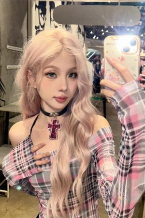 Y2K Leopard Print Cross Choker Necklace with Rhinestones, Japanese Harajuku Style, Spicy Girl Fashion Statement Piece