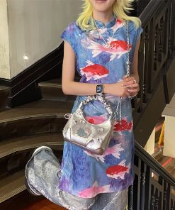 Y2K Millennial Girl Sunlight New Moon Crossbody Bag with Bow - Niche Design Small Backpack for Summer Commuting