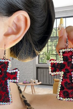 Y2K Retro Leopard Print Cross Choker Necklace - Sweet Spicy Girl Style Neck Ring Accessory