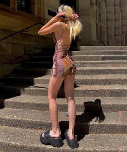 Y2k Retro Outfits, Styling Red Sweater - Indie Mesh Bodycon Mini Dress