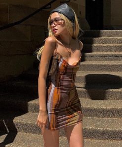 Y2k Retro Outfits, Styling Red Sweater - Indie Mesh Bodycon Mini Dress