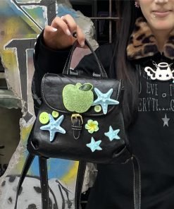Y2K Small Backpack with Hello Kitty Cat Design, Diamond-Studded Mini Bag for Spicy Girl Streetwear Fashion