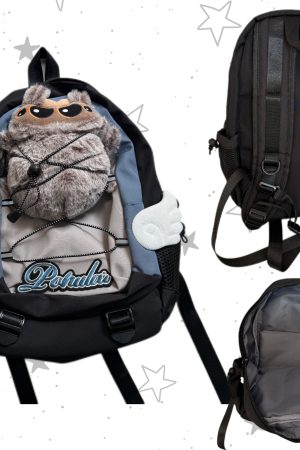 Y2K Spider Design Backpack - Trendy Small Hiking & School Bag for Millennial Style, Sweet and Cool Fashion Accessory