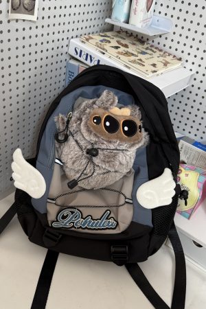 Y2K Spider Design Backpack - Trendy Small Hiking & School Bag for Millennial Style, Sweet and Cool Fashion Accessory