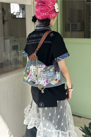 Y2K Sunlight Shallow Spring Tote Bag - Niche Design Girl's Shoulder Bag, Dopamine Underarm Commuter Accessory