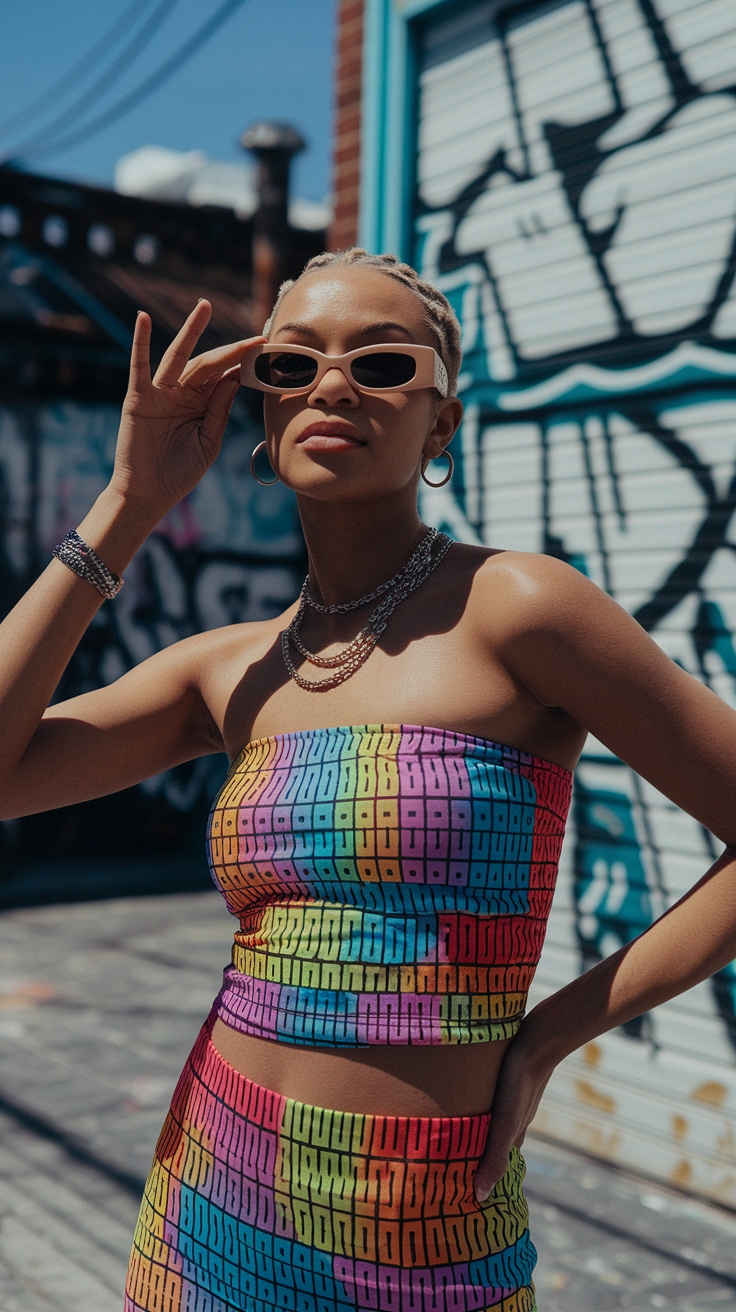 The Comeback of the Y2K Tube Top Fashion outfit idea