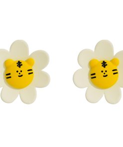 Year of the Tiger Floral Earrings - Unique Design for New Year Celebrations, Niche Style with Gentle Temperament