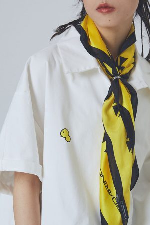Yellow GUBI Canvas Crossbody Bag - Roaring Beast Design, Trendy Statement Accessory for Everyday Style