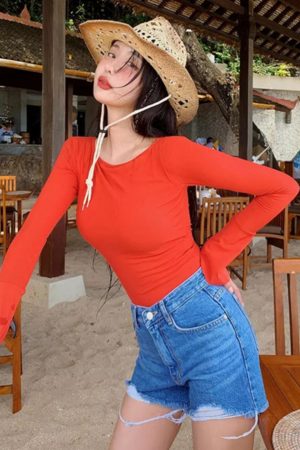 Yellow Long Sleeve Women's Jumpsuit, Slimming Tummy-Covering Snorkeling Swimsuit, Sexy Hot Spring Wear 2025