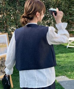 Youthful Spring Outfit Set: Vest, Skirt & Shirt for a Chic Casual Look - Stylish Fashion for Effortless Everyday Wear